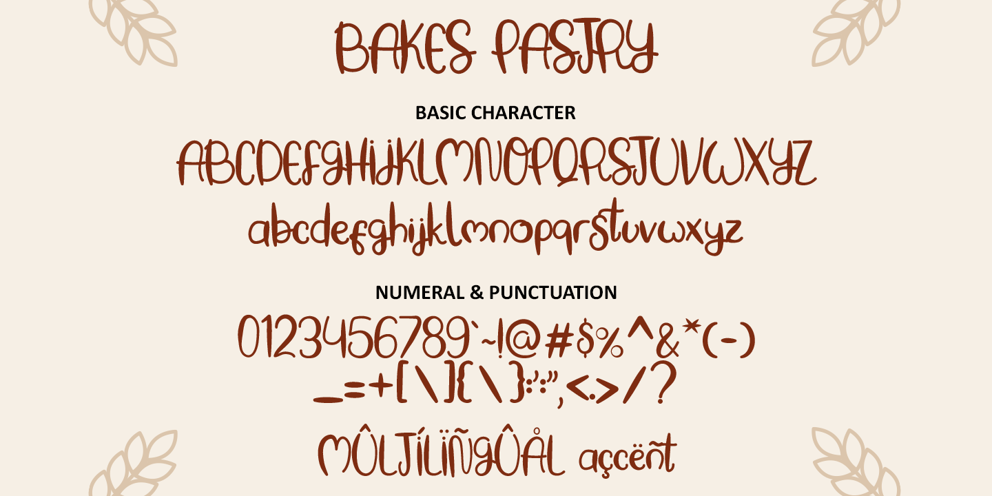 Przykład czcionki Baking Pastry Regular